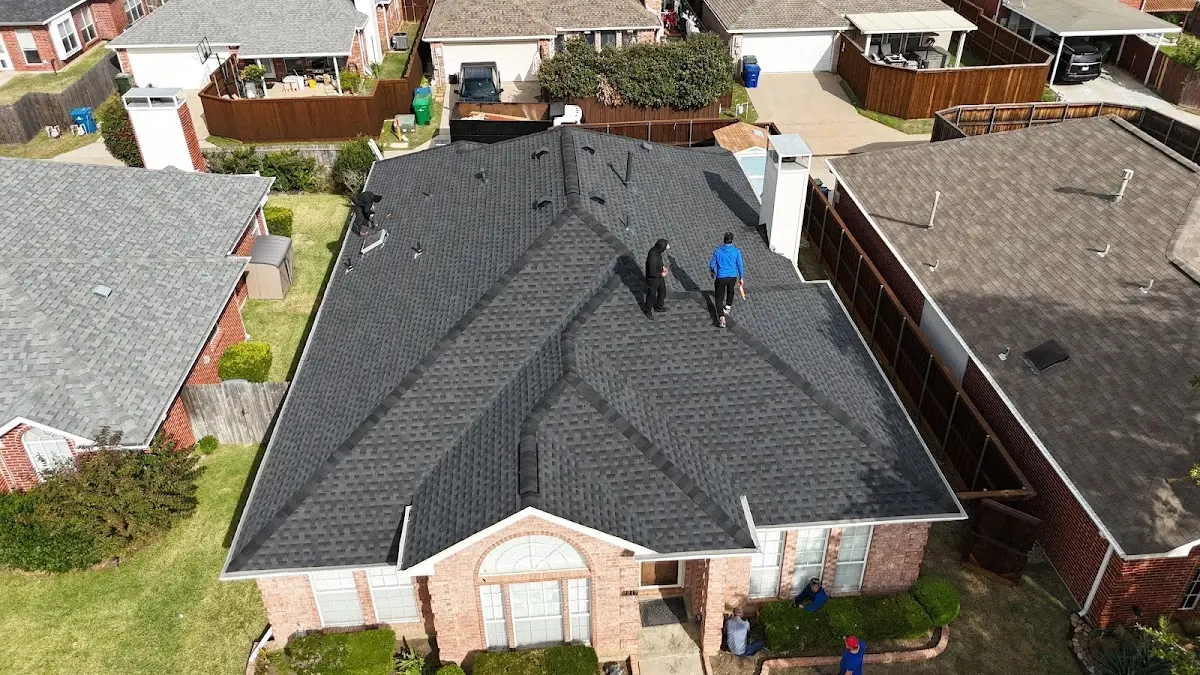 Commercial Roofing work in progress on a Gulf Breeze property